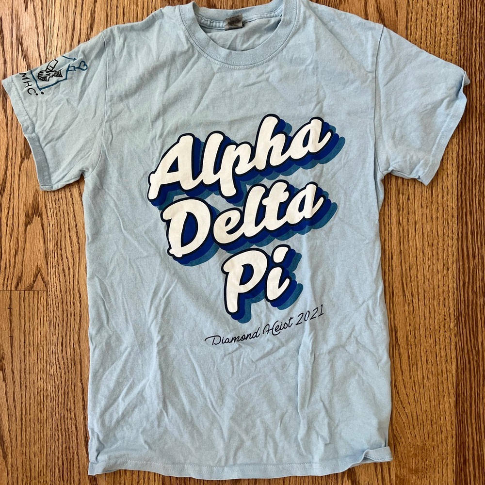 Alpha Delta Pi Light Blue Graphic Tee